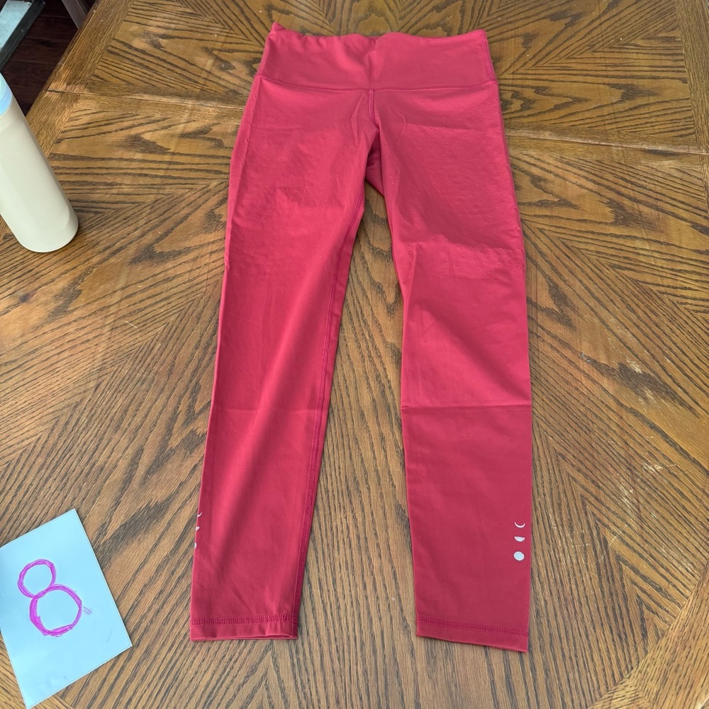 Women's High-Rise Red Leggings